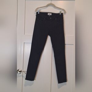 Paige Verdugo Ultra Skinny Black Jeans Cotton Stretch Midrise Size 29